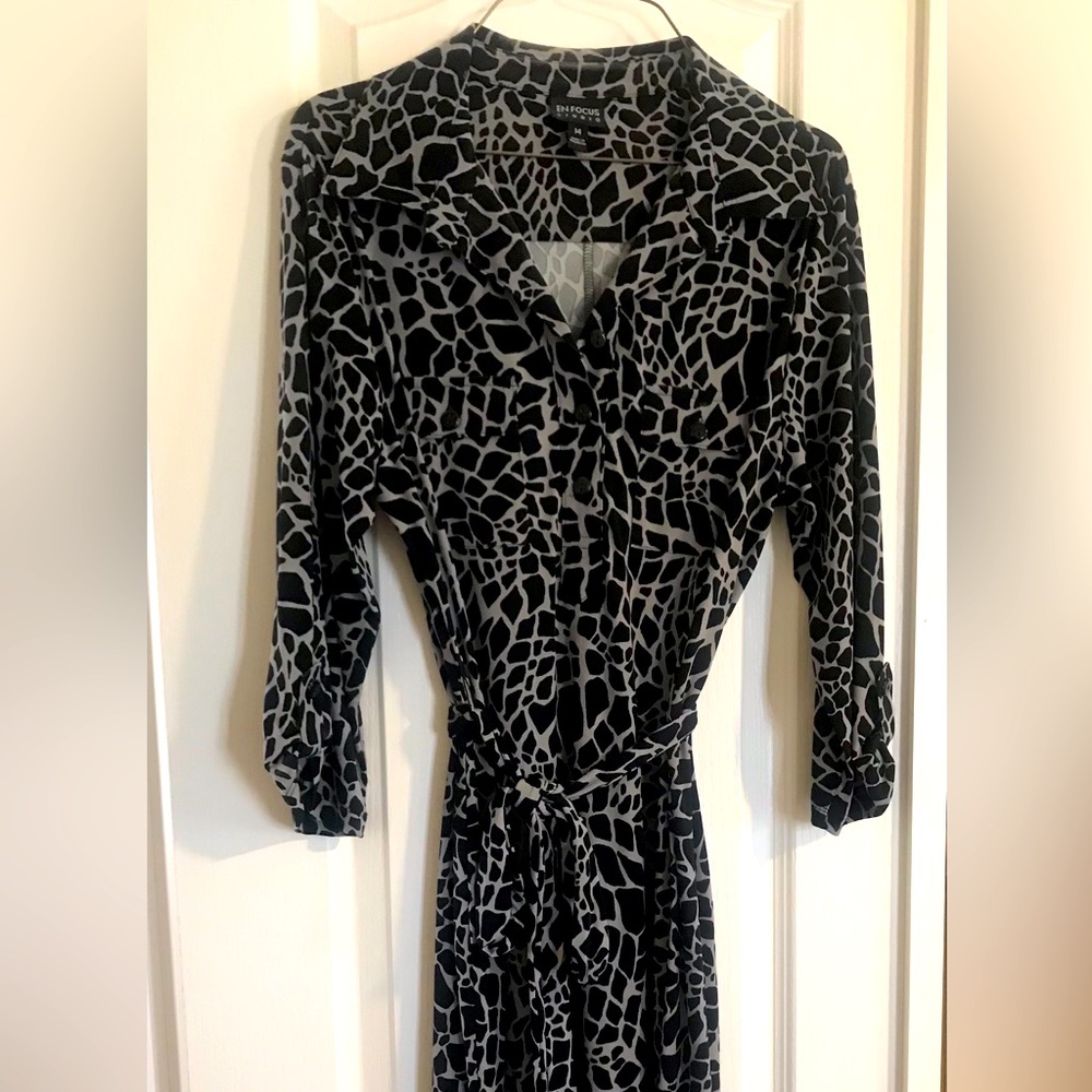 Stylish Black and Gray Women's Dress